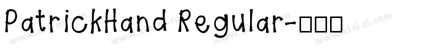 PatrickHand Regular字体转换